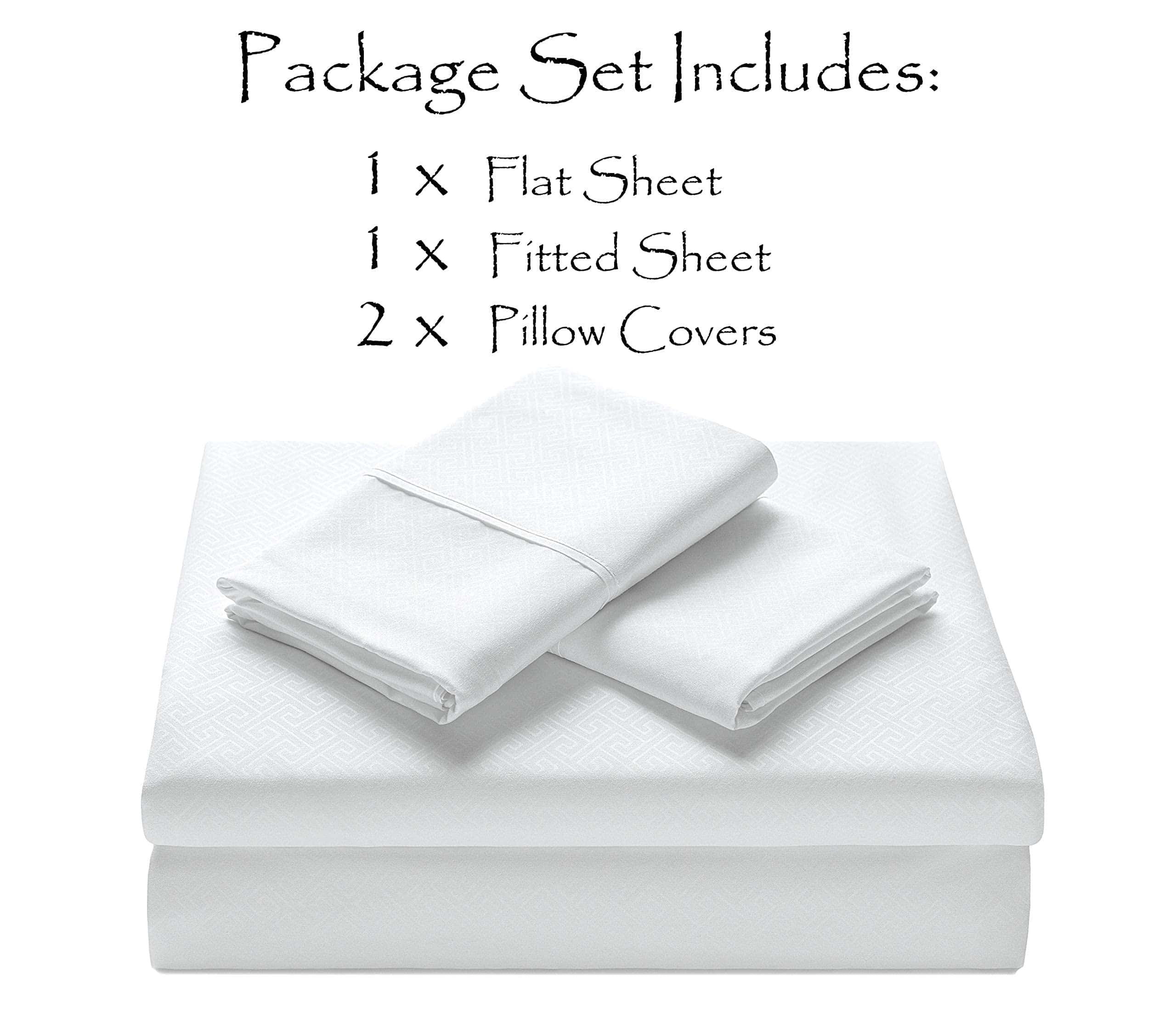 Juego de sábanas blancas de primera calidad con relieve - Imagen 6