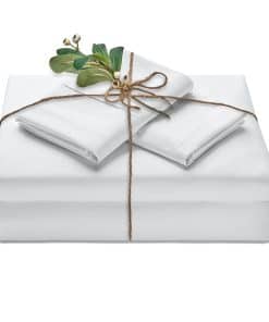 Juego de sábanas Chanasya Premium King Size Blanco 4 Piezas