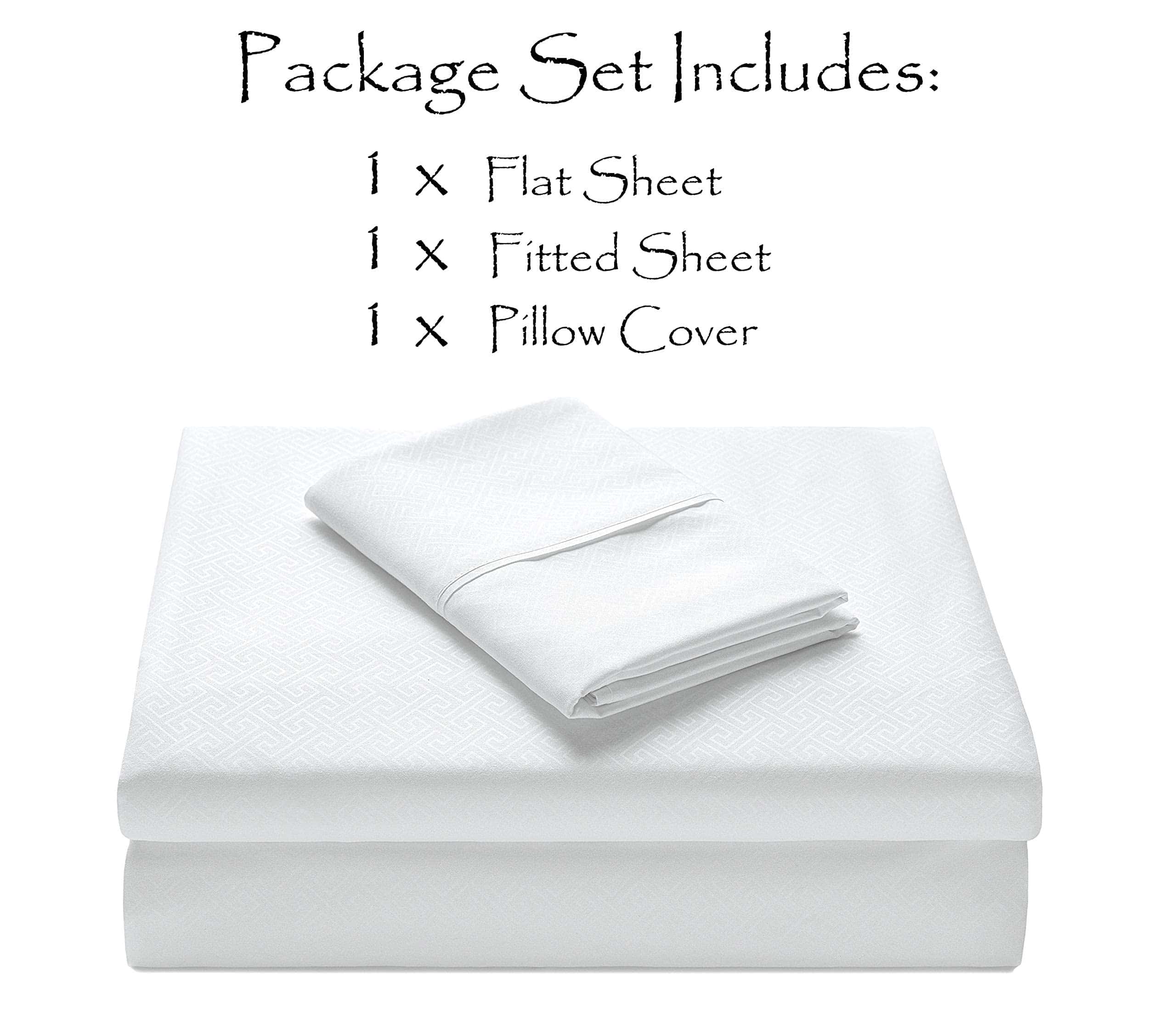 Juego de sábanas blancas de lujo con grabado en relieve - Imagen 6