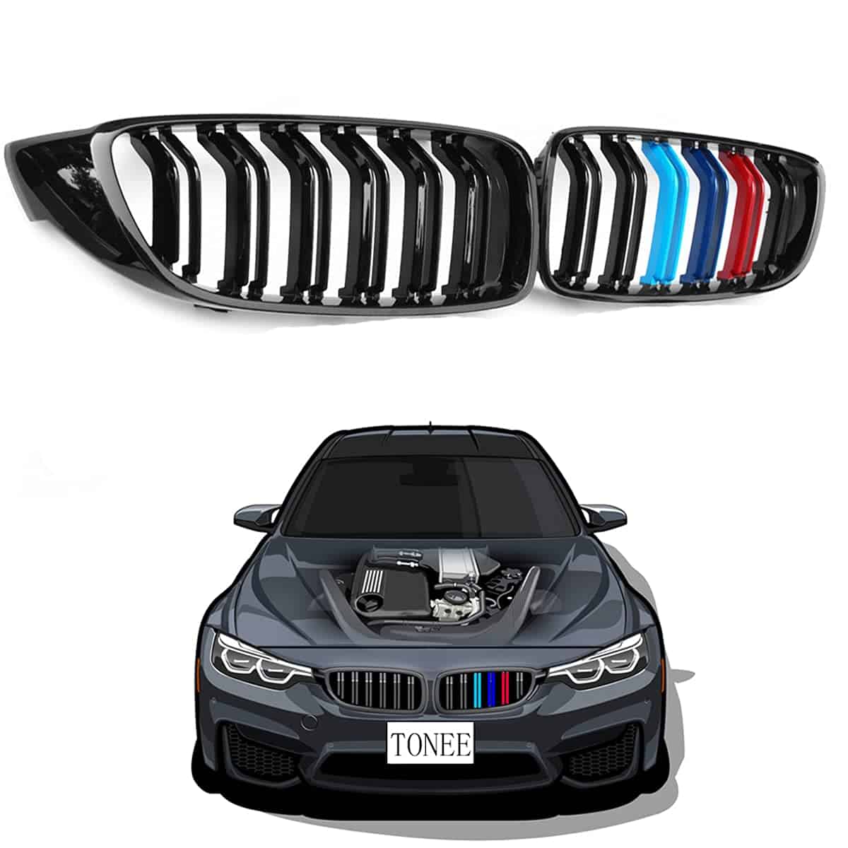 Parrilla delantera Tonee para Serie 4 M4 F80 F82 F83 F32