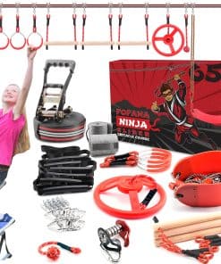 Obstáculo de Ninja más grande de 65 pies para Niños al Aire