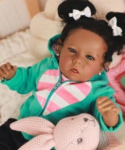 Muñecas Rebornova Bebé Negra, Niña Afroamericana de 20