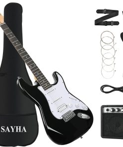Guitarra Eléctrica SAYHA de 39 Pulgadas, Kit de Inicio de