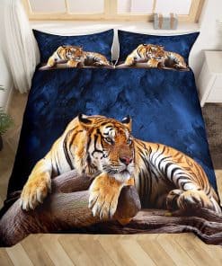 Juego de Funda de Edredón Homewish Tiger 3D Tigre Acostado