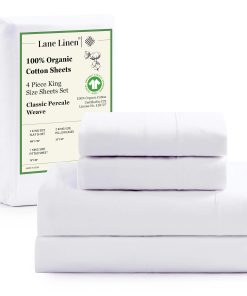 Juego de sábanas orgánicas 100% algodón King Size Lane