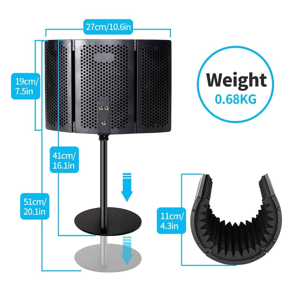 Blindaje de Aislamiento de Micrófono de Estudio Profesional - Imagen 3