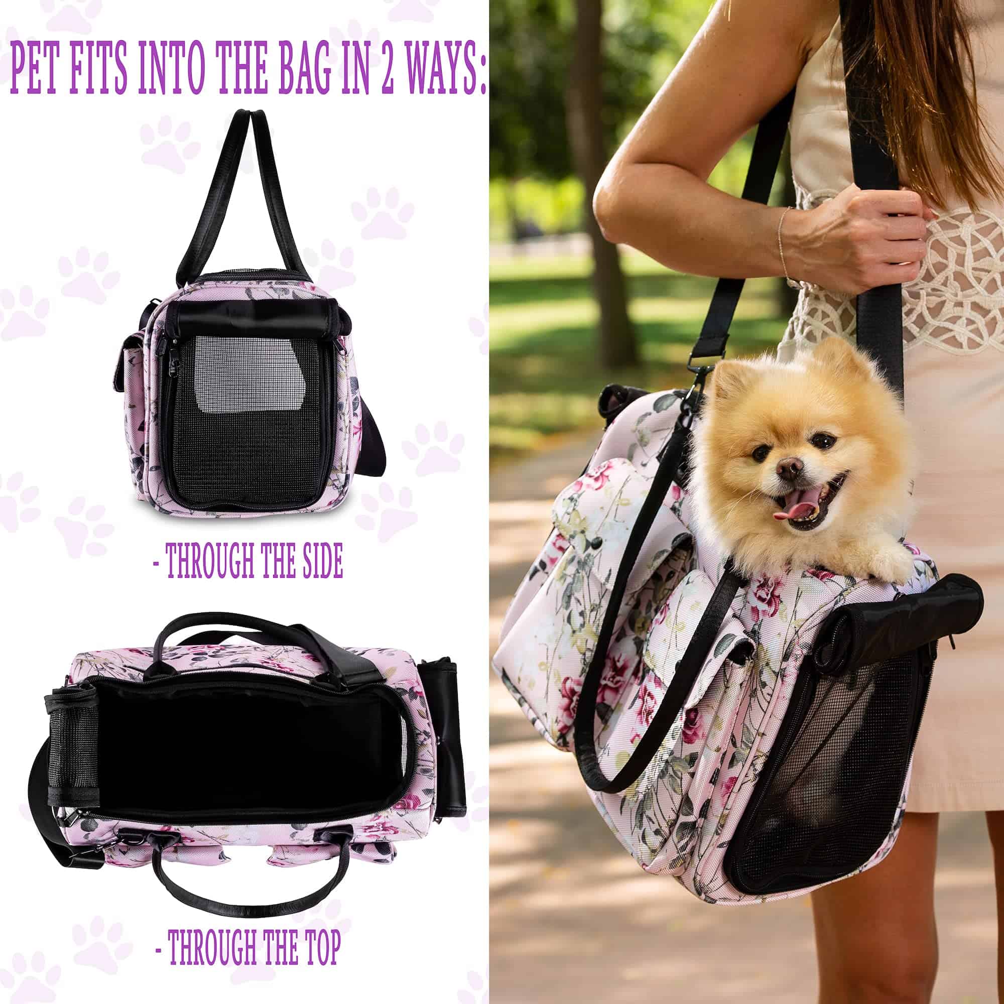 Bolso de Transporte para Perros, Gatos y Conejos - - Imagen 3