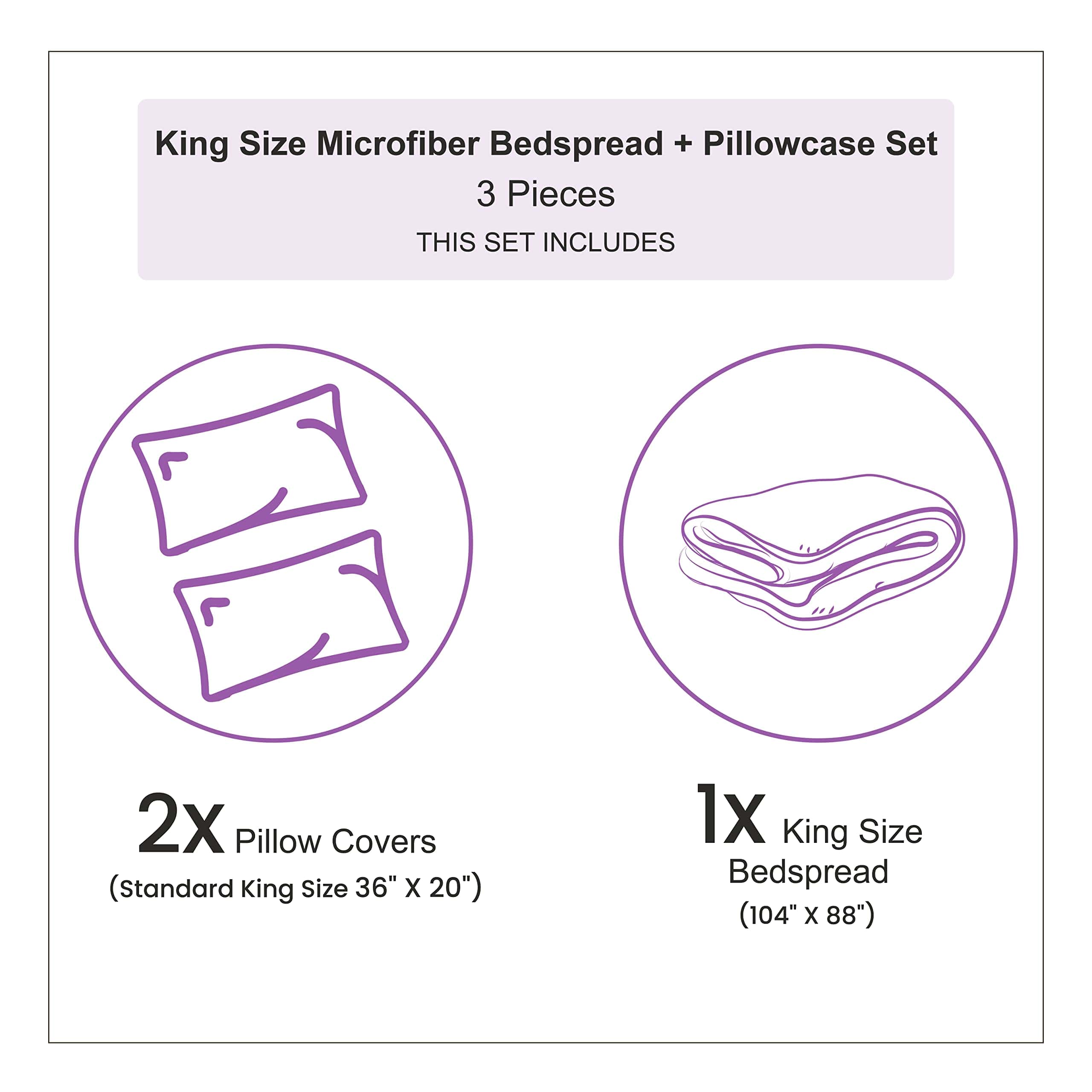 Juego de Colcha de Microfibra Lunarable, Patrón de Azulejos - Imagen 4