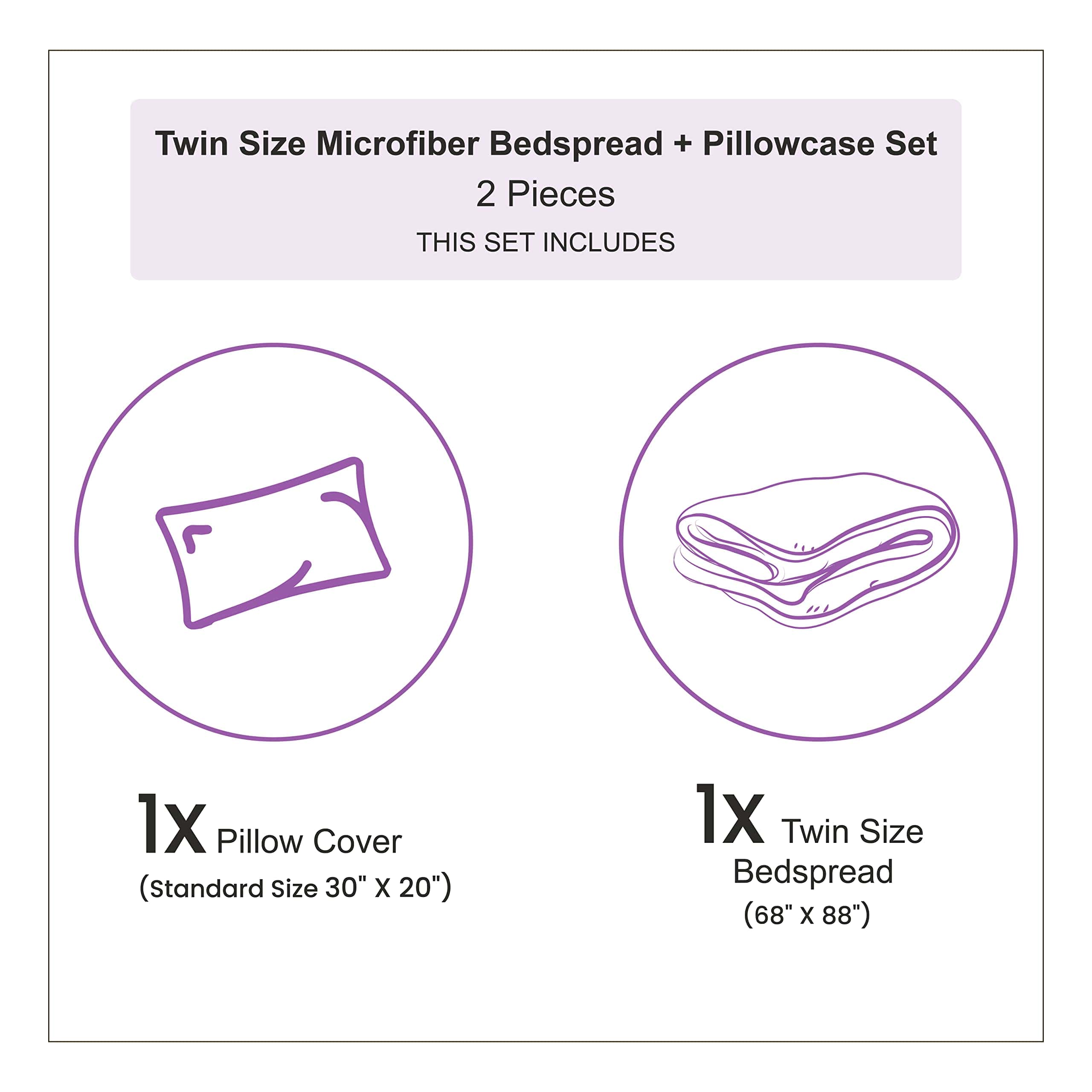 Lunarable Juego de Colcha de Microfibra a Cuadros, Clásico - Imagen 3
