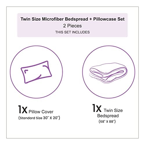 Juego de Colcha de Microfibra Lunarable, Diseño de Flores - Imagen 5