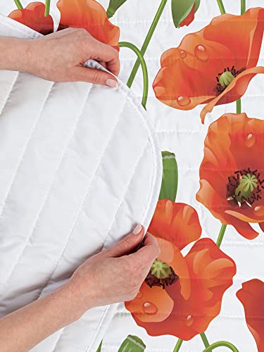 Juego de Colcha de Microfibra Lunarable, Diseño de Flores - Imagen 4