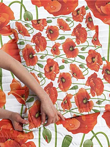 Juego de Colcha de Microfibra Lunarable, Diseño de Flores - Imagen 3