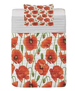 Juego de Colcha de Microfibra Lunarable, Diseño de Flores