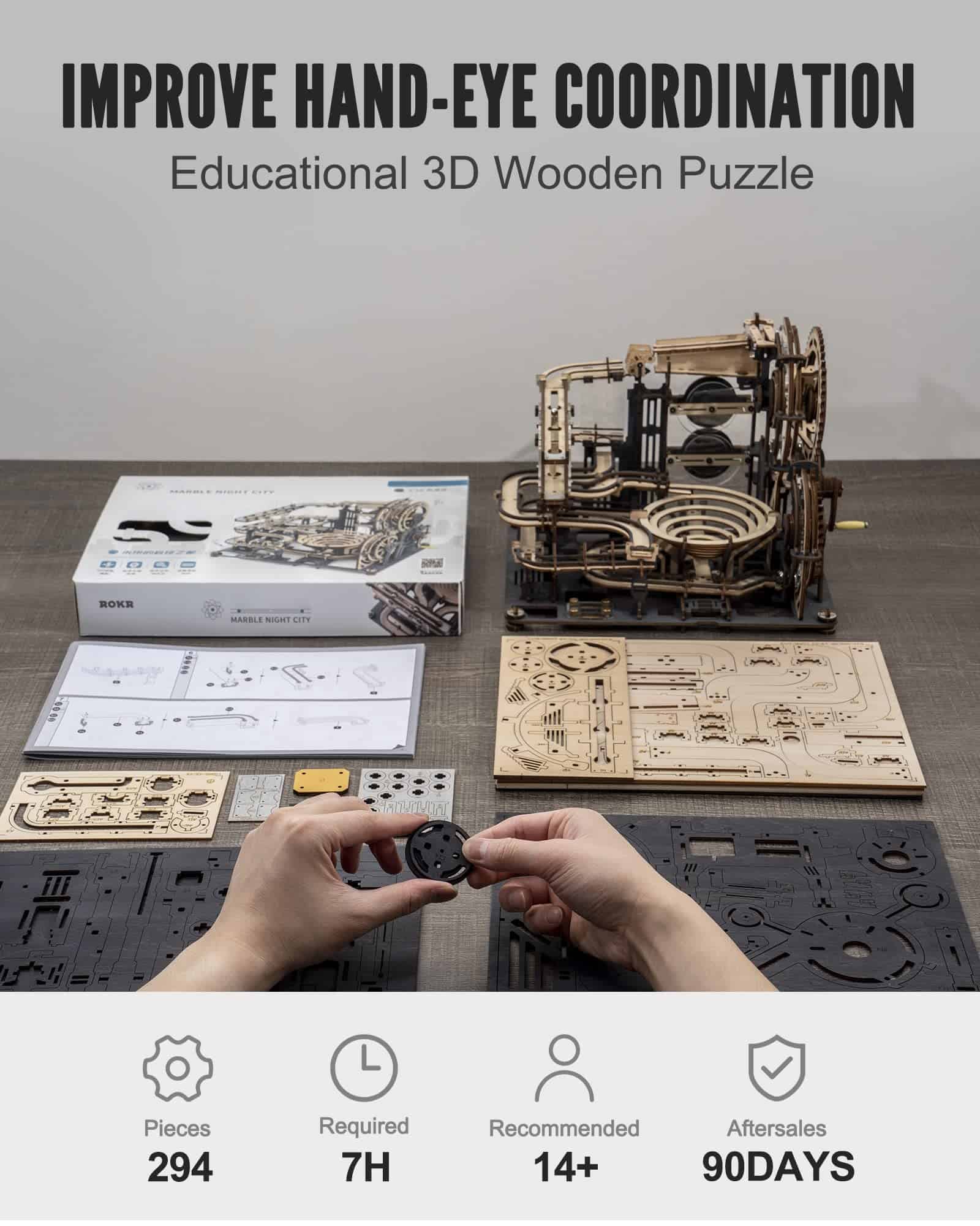 ROKR Rompecabezas de Madera 3D para Adultos Kit de - Imagen 7