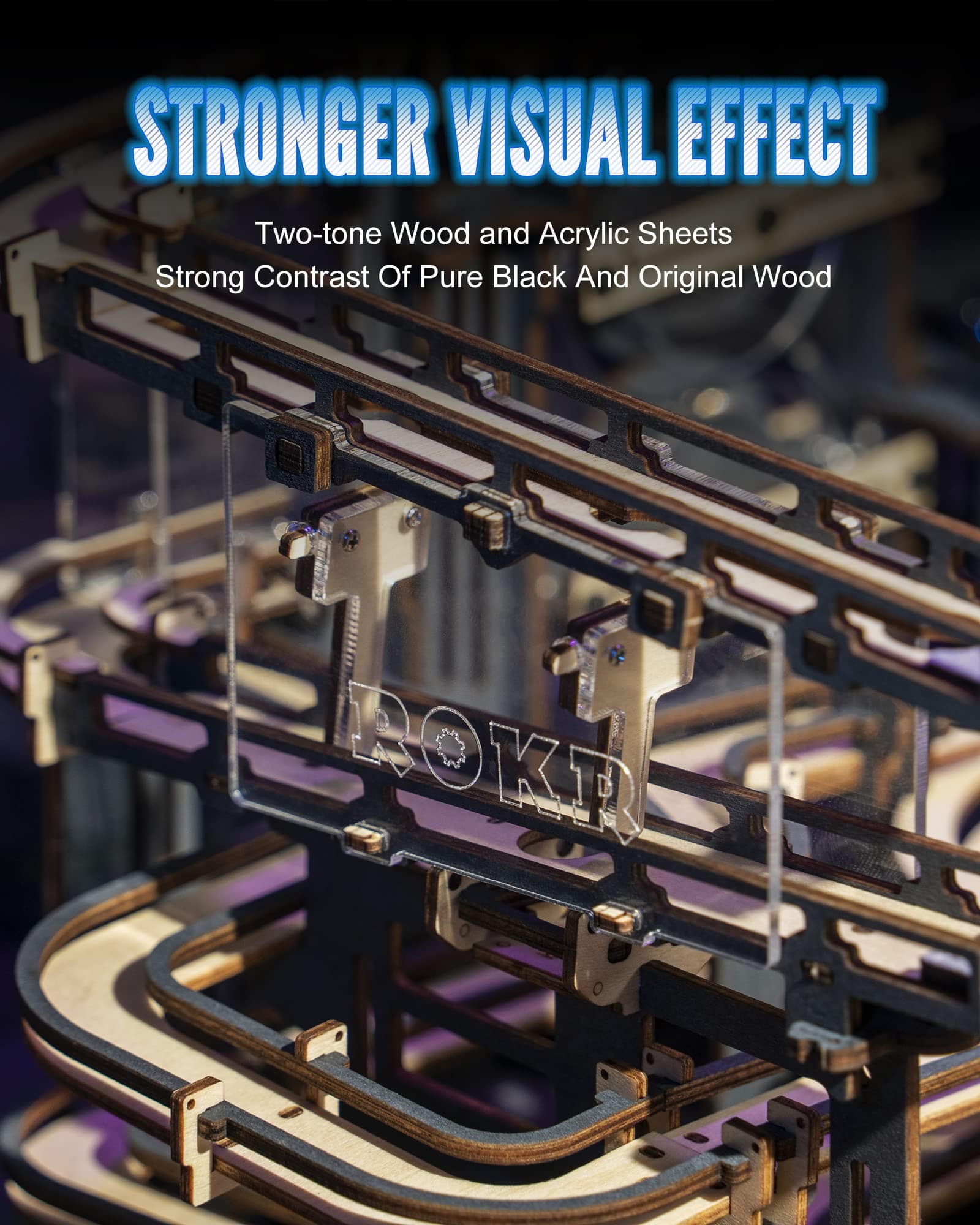 ROKR Rompecabezas de Madera 3D para Adultos Kit de - Imagen 4