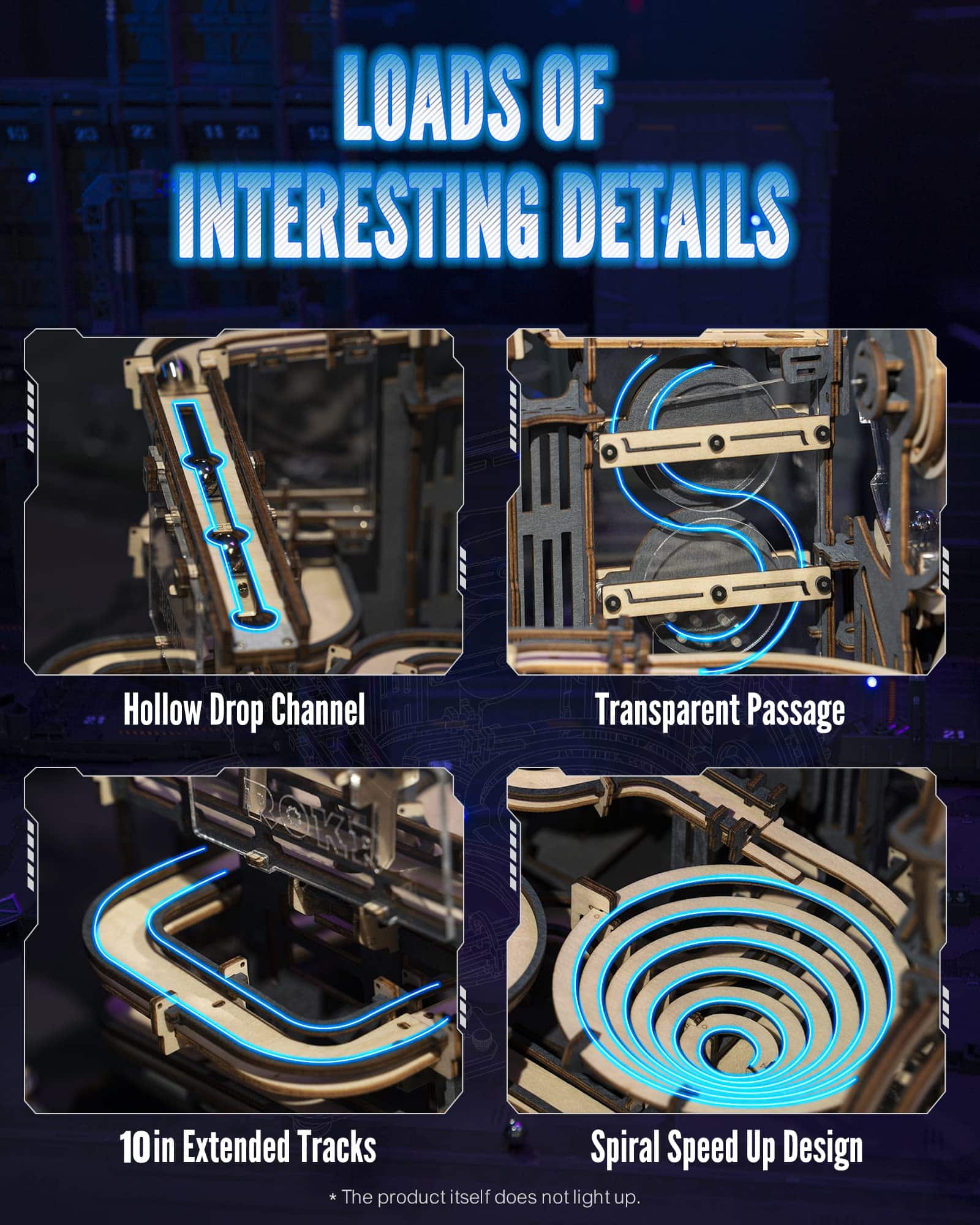 ROKR Rompecabezas de Madera 3D para Adultos Kit de - Imagen 5