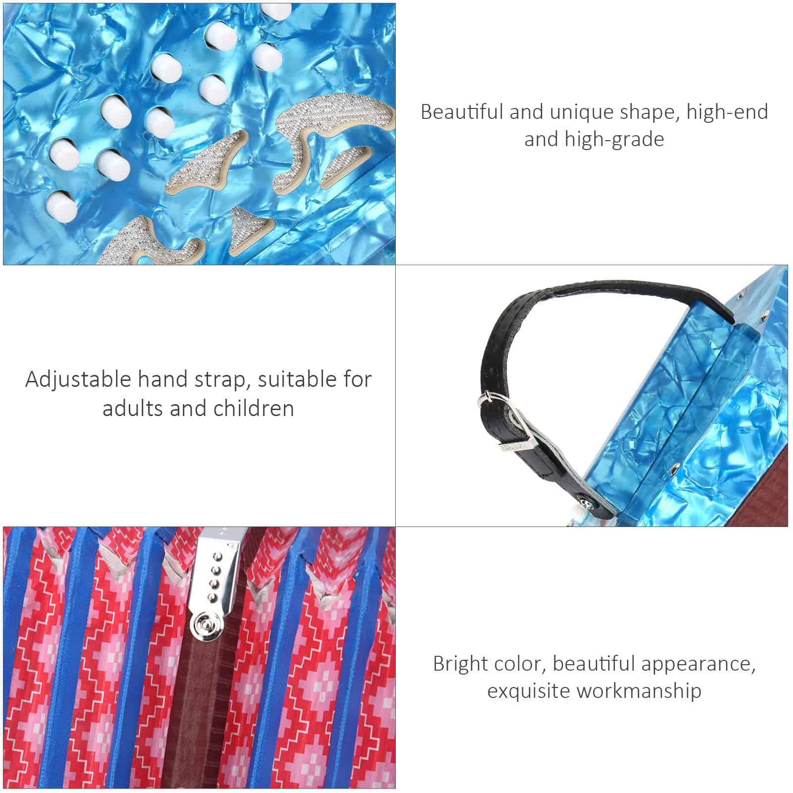 Acordeón Concertina Voluxe, Acordeón Profesional de Madera - Imagen 8