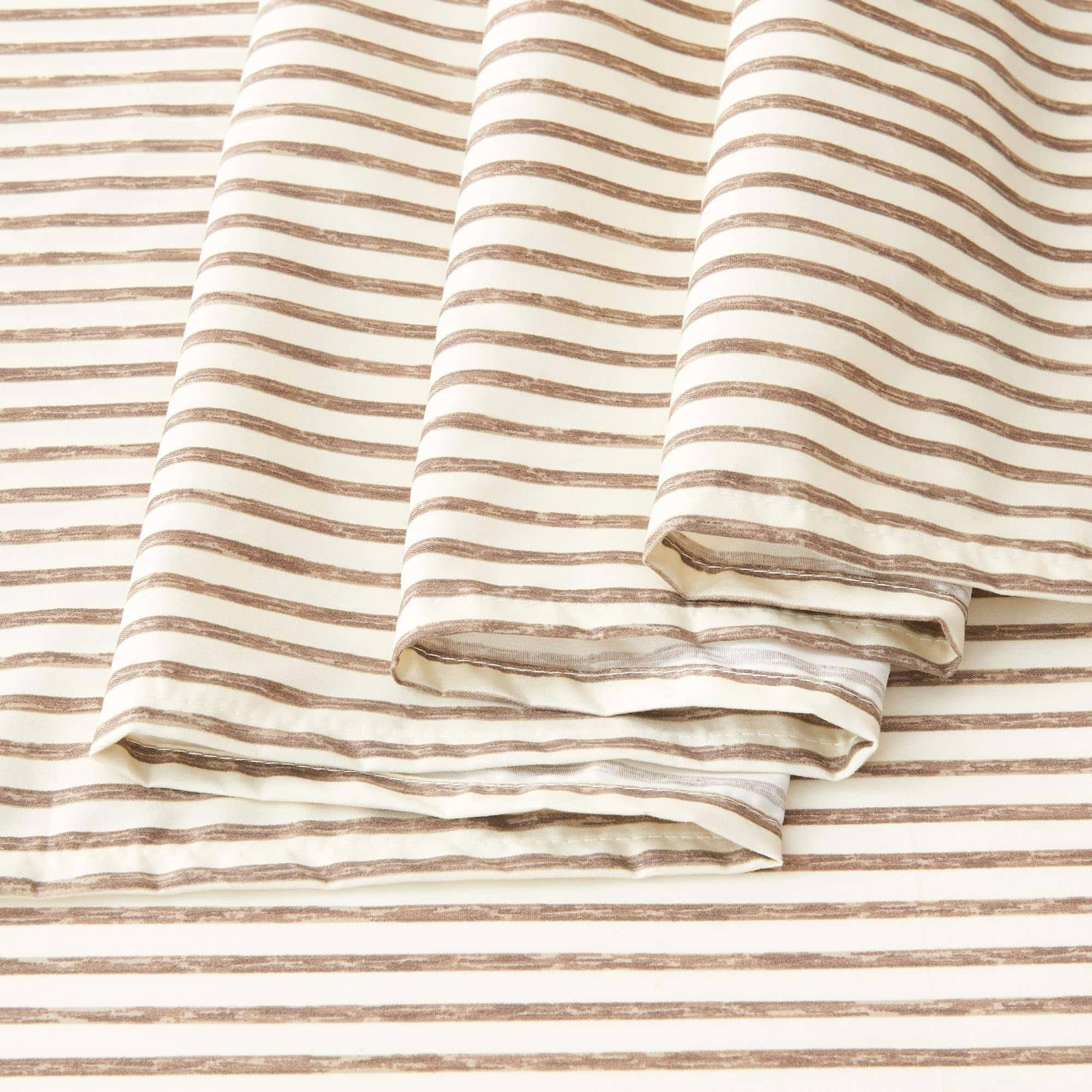 Juego de sábanas de microfibra a rayas de 4 -Rayas Horizonta - Imagen 7