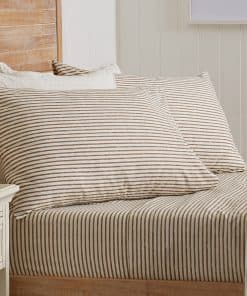 Juego de sábanas de microfibra estampadas a rayas de 4