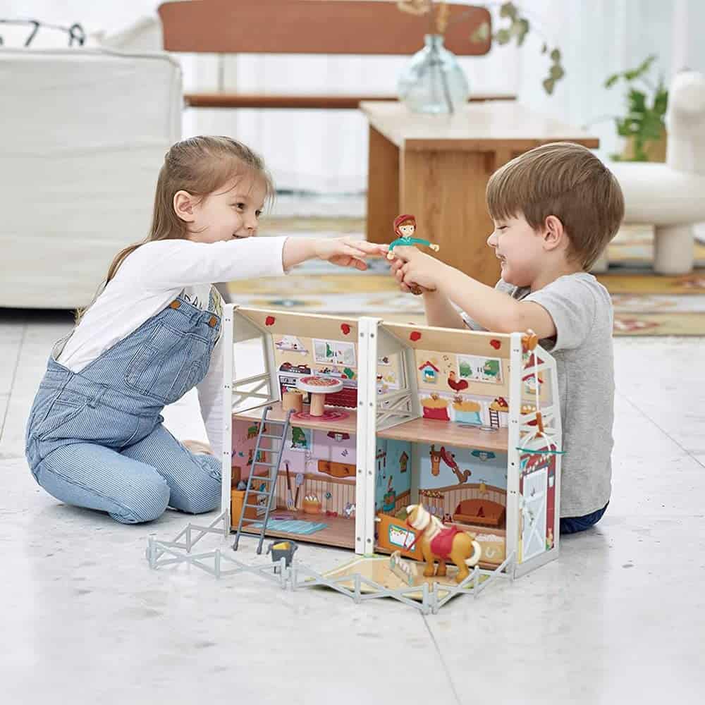 Conjunto de Juego Establo Pony Ranch Barn de Hape con 2 - Imagen 5
