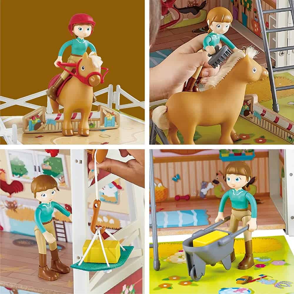 Conjunto de Juego Establo Pony Ranch Barn de Hape con 2 - Imagen 4