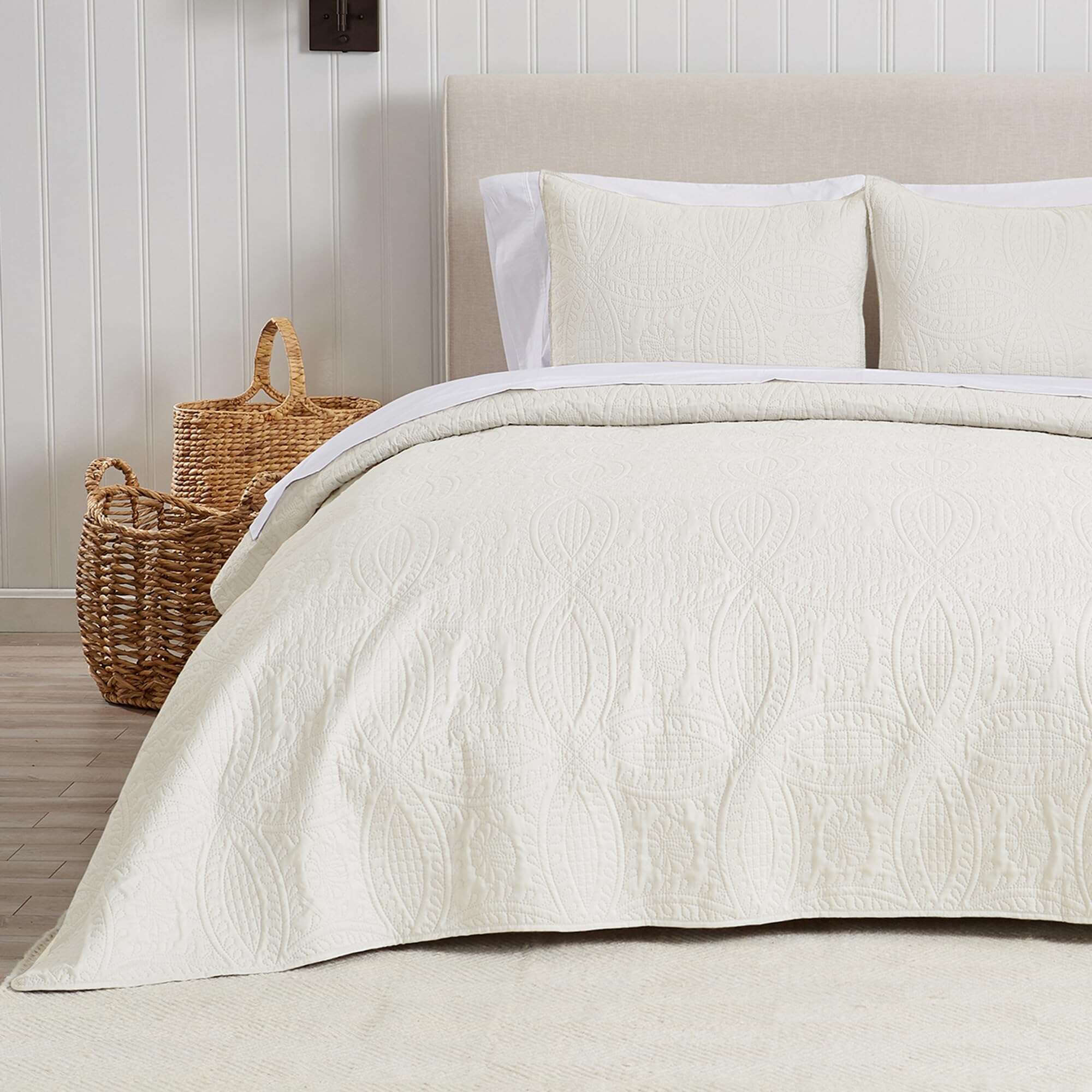 Juego de Edredón Oversized Full/Queen de -Crema