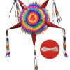 Piñata Estrella Extra Grande con Conos Rojos y Cuerda de 30