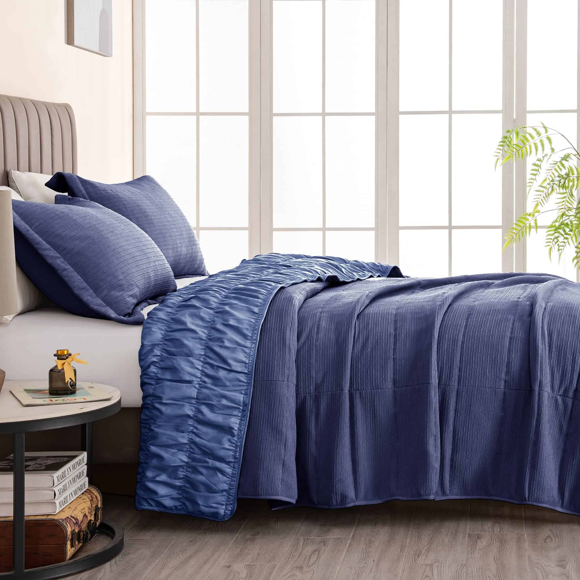 Juego de Colcha de Tela Texturizada Spandex Twin/Twin XL de