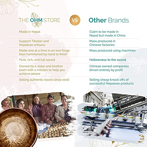 Set de Cuenco Tibetano Grande de Diseño Antiguo by Ohm - Imagen 7
