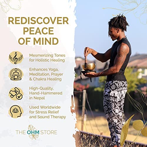 Set de Cuenco Tibetano Grande de Diseño Antiguo by Ohm - Imagen 4