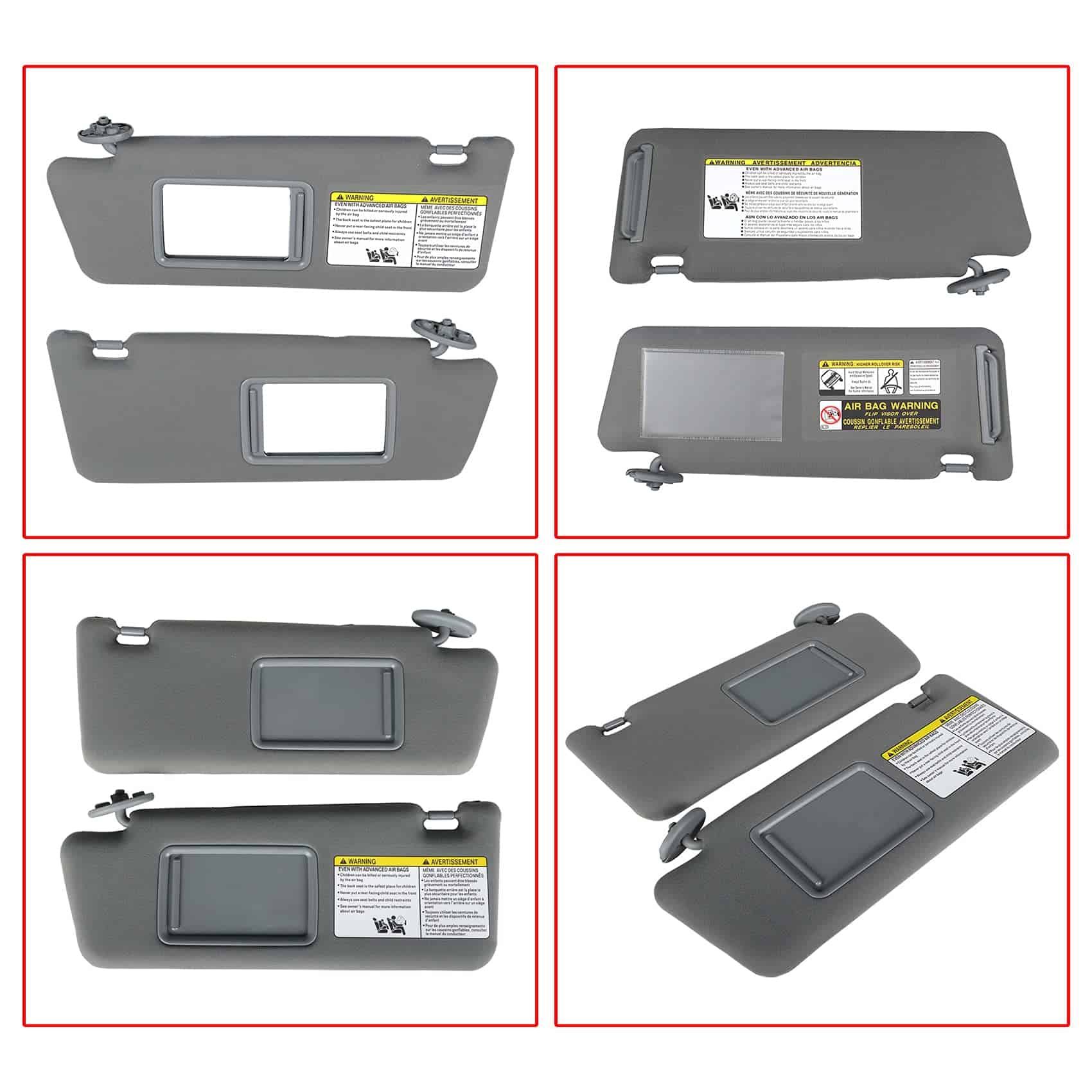 Parasol Gris Izquierdo y Derecho de Repuesto para Toyota - Imagen 3