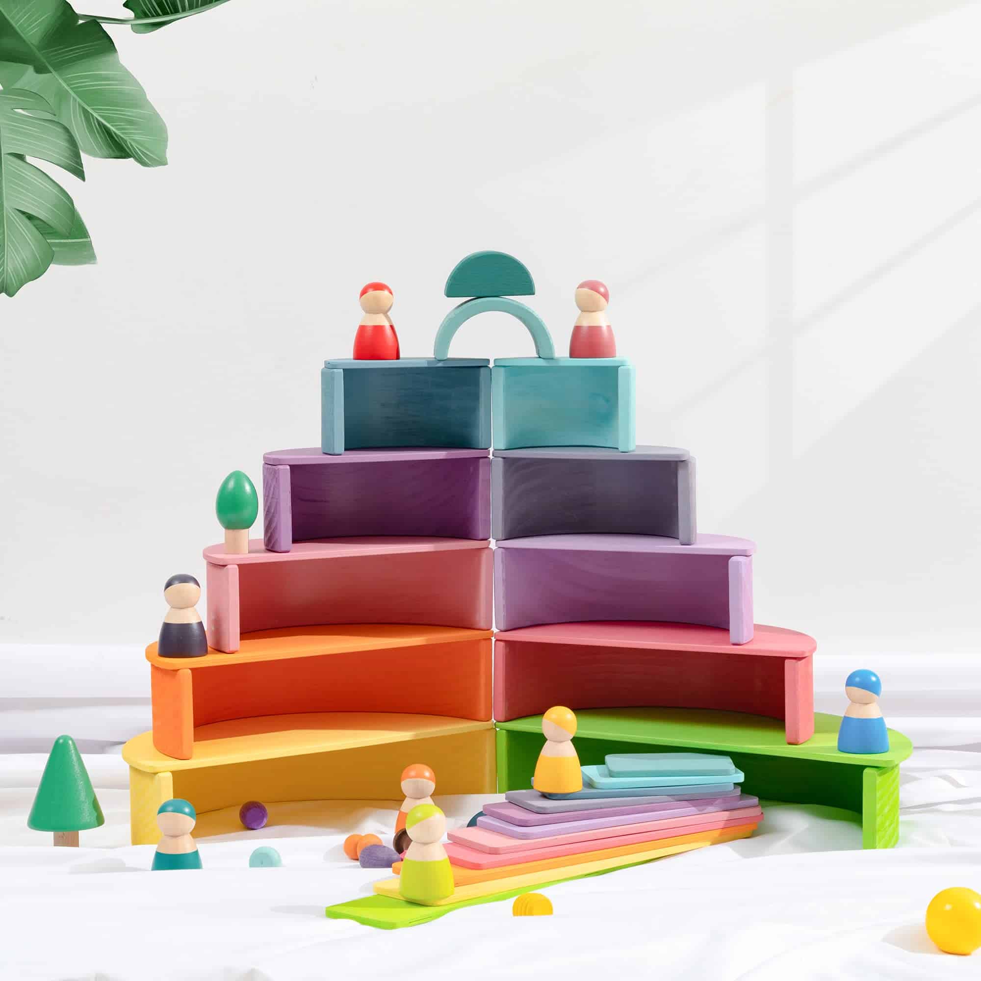 Conjunto de Apilamiento de Arcoíris de MERRYHEART - Juguete - Imagen 6
