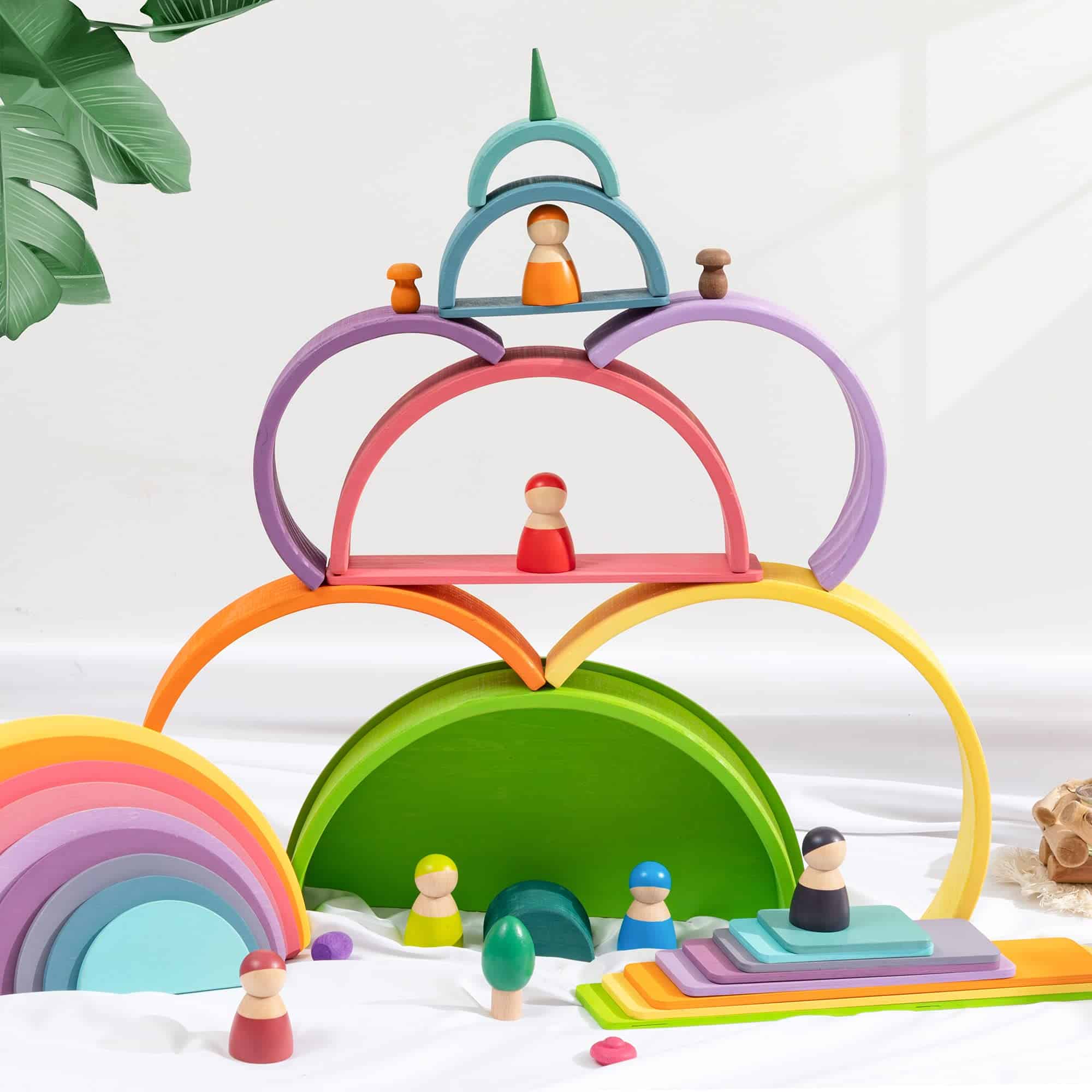 Conjunto de Apilamiento de Arcoíris de MERRYHEART - Juguete - Imagen 5