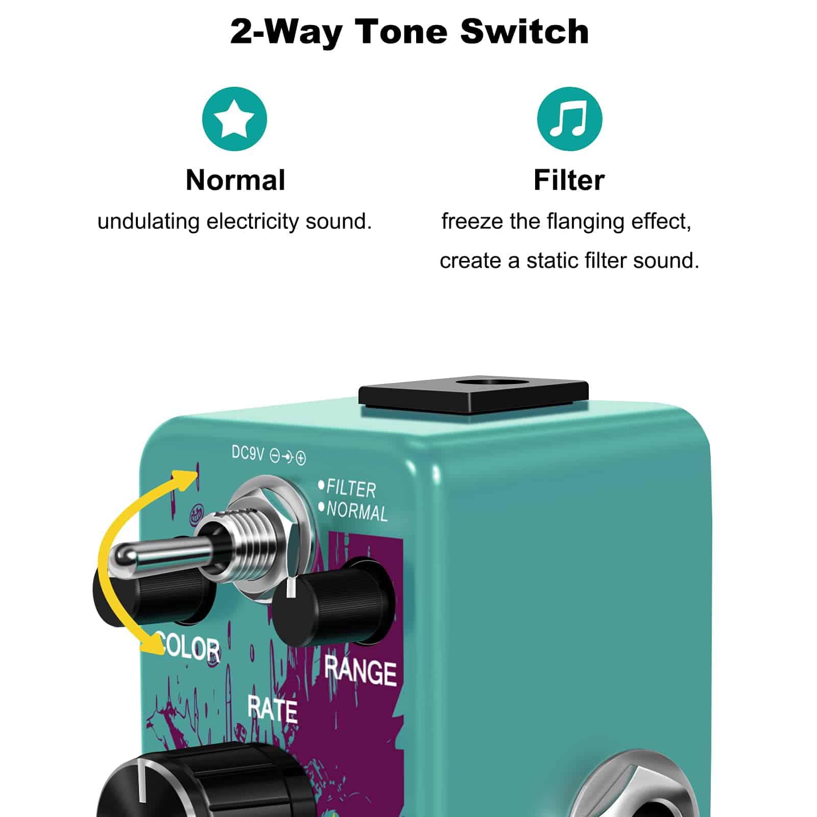 Pedal de Efecto de Guitarra Flanger Vivlex LEF-312 Mini - Imagen 5
