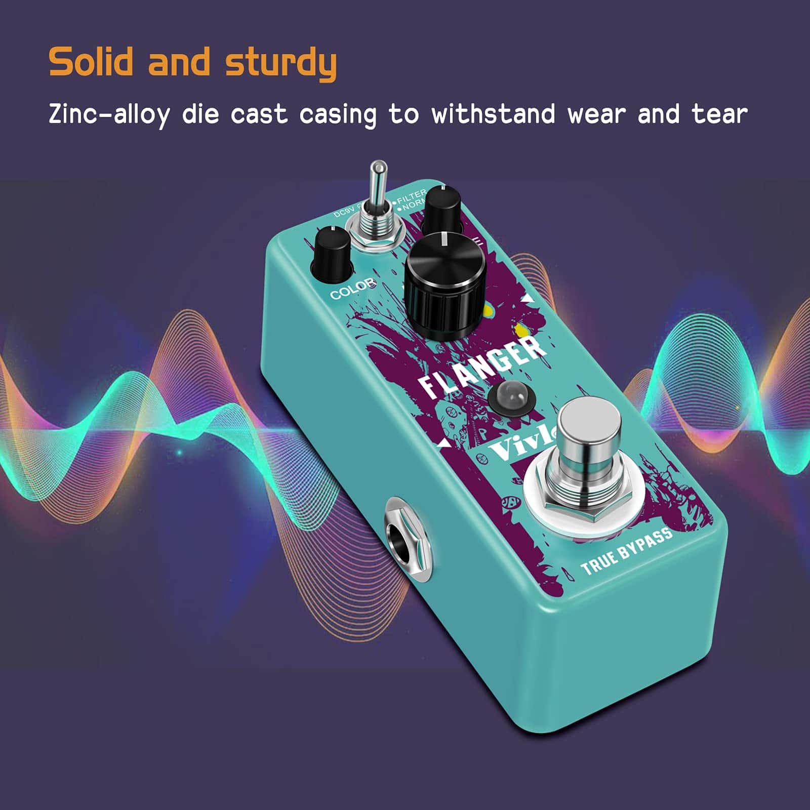 Pedal de Efecto de Guitarra Flanger Vivlex LEF-312 Mini - Imagen 4