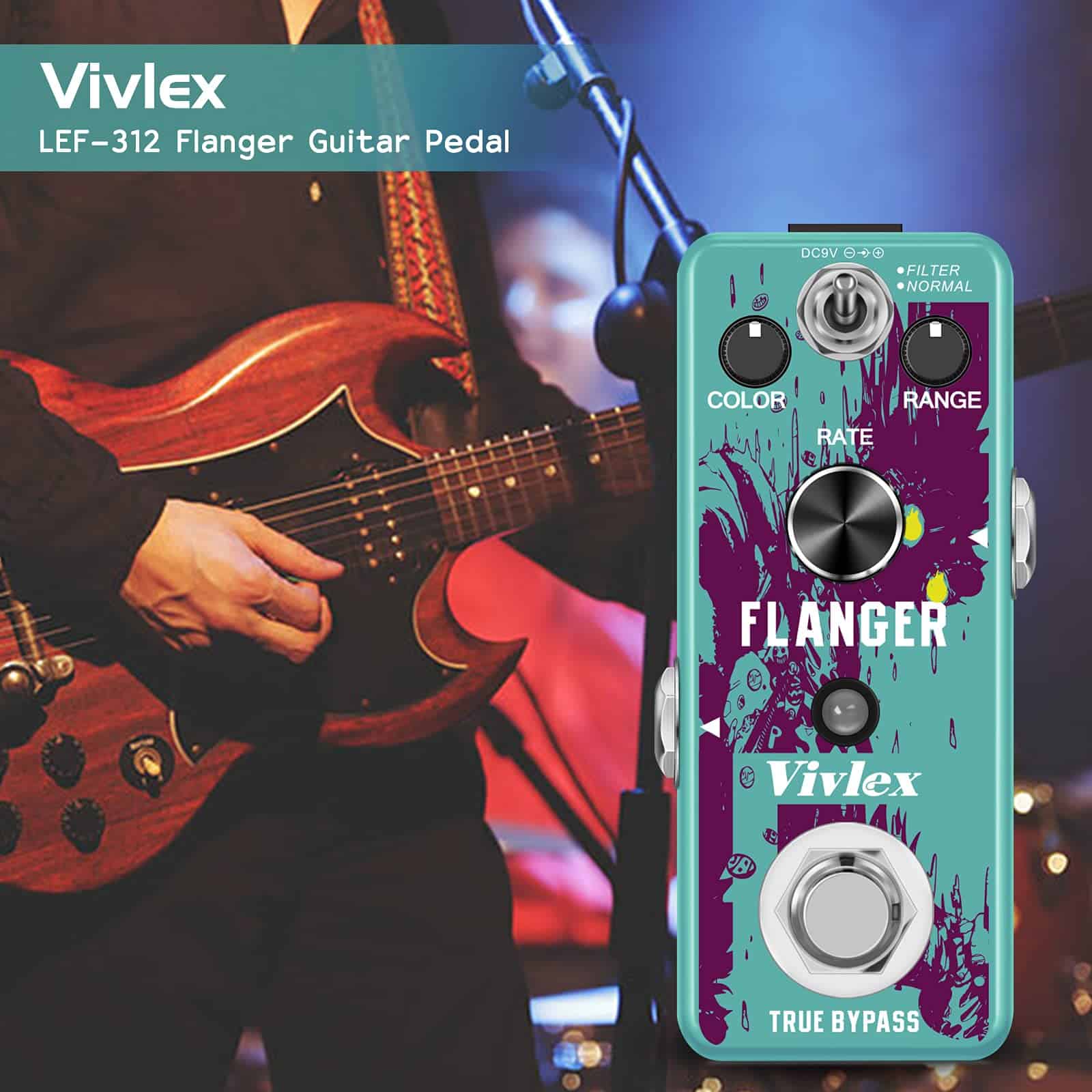 Pedal de Efecto de Guitarra Flanger Vivlex LEF-312 Mini - Imagen 3