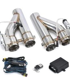 Kit Universal de 2 Tubos de Escape de Acero Inoxidable de 3