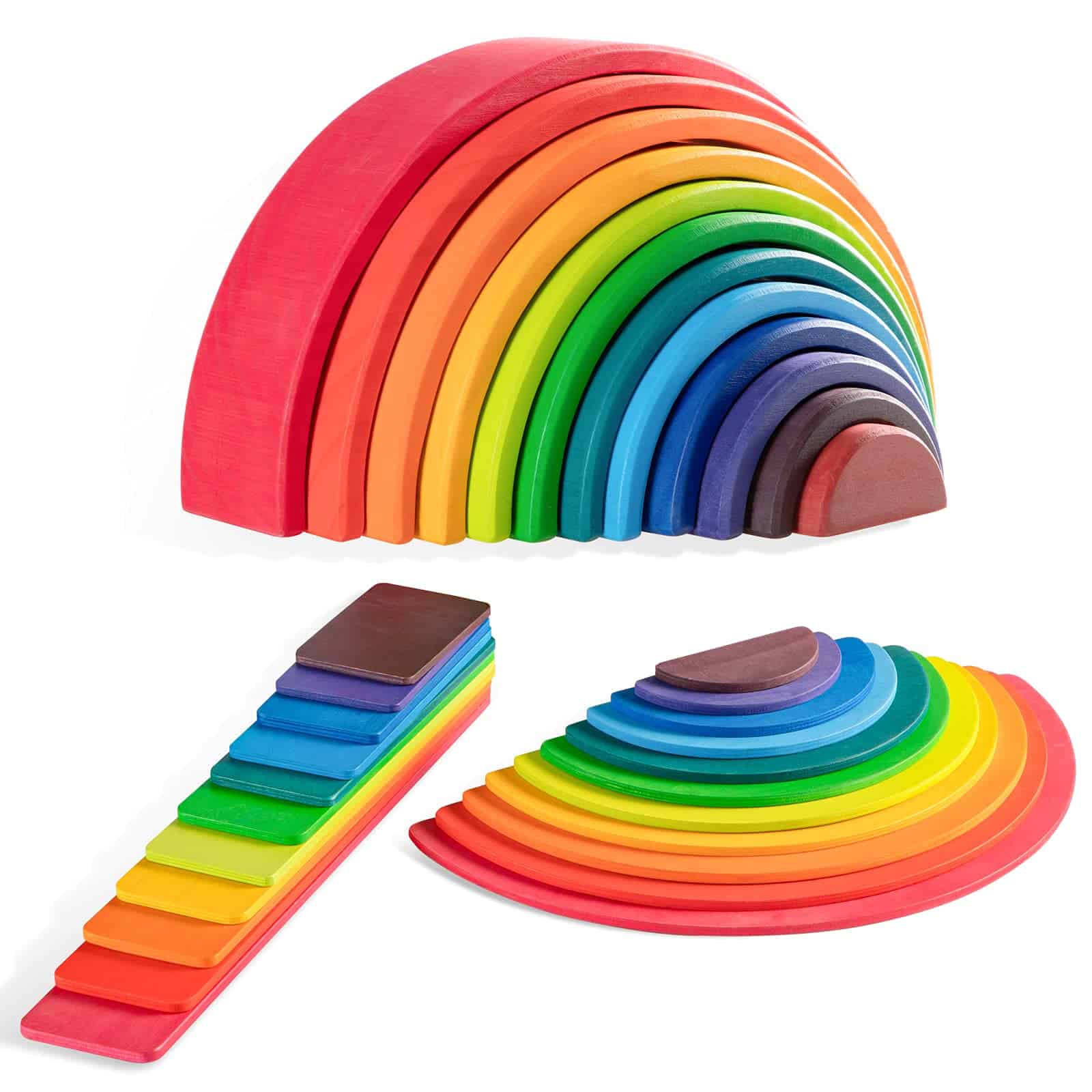 Conjunto de Apilamiento de Arco Iris de MERRYHEART -