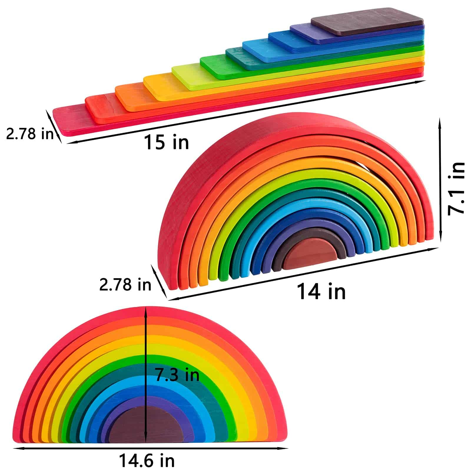 Conjunto de Apilamiento de Arco Iris de MERRYHEART - - Imagen 3