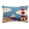 Almohada de Lana Enganchada Faro 8" x 12" de Peking