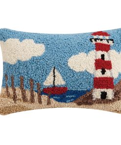 Almohada de Lana Enganchada Faro 8" x 12" de Peking