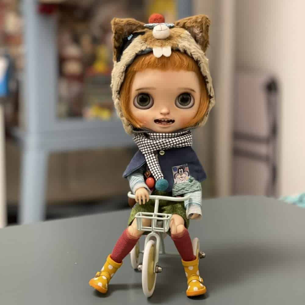 Triciclo de Metal en Miniatura Aizulhomey para Casa de - Imagen 7