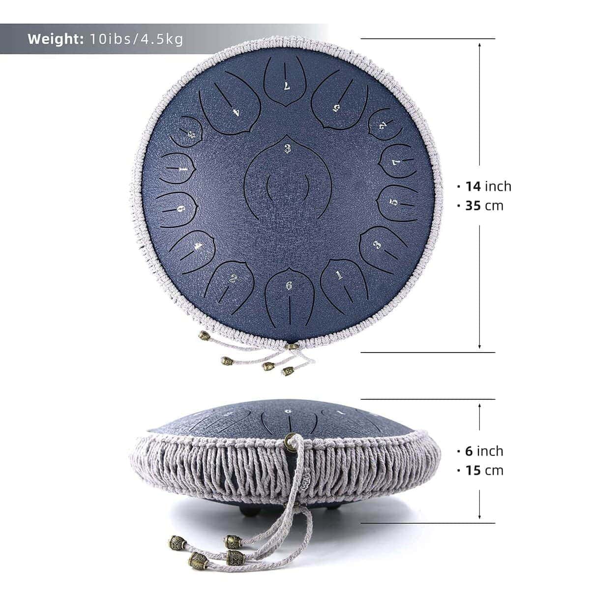 BURNING&LIN Tambor de Lengua de Acero 15 Notas 14 Pulgadas - Imagen 4