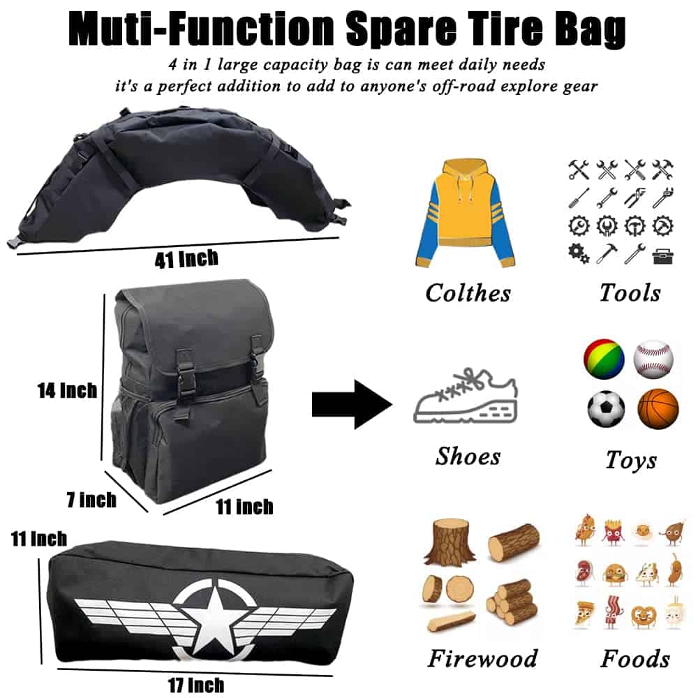 Bolsa de basura para llanta de repuesto todoterreno - Imagen 3