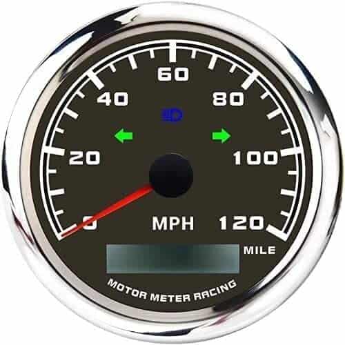 MOTOR METER RACING W Pro 85mm 3-3/8" -Negro