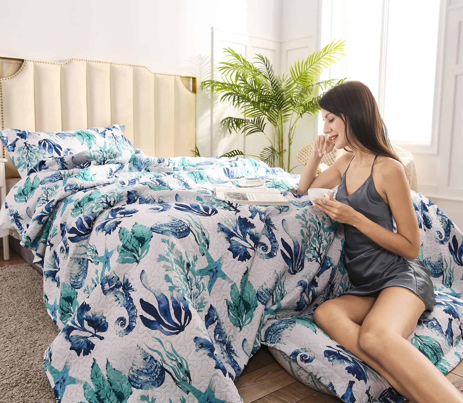 Juego de Edredones de 3 Piezas con Tema de Océano tamaño - Imagen 3