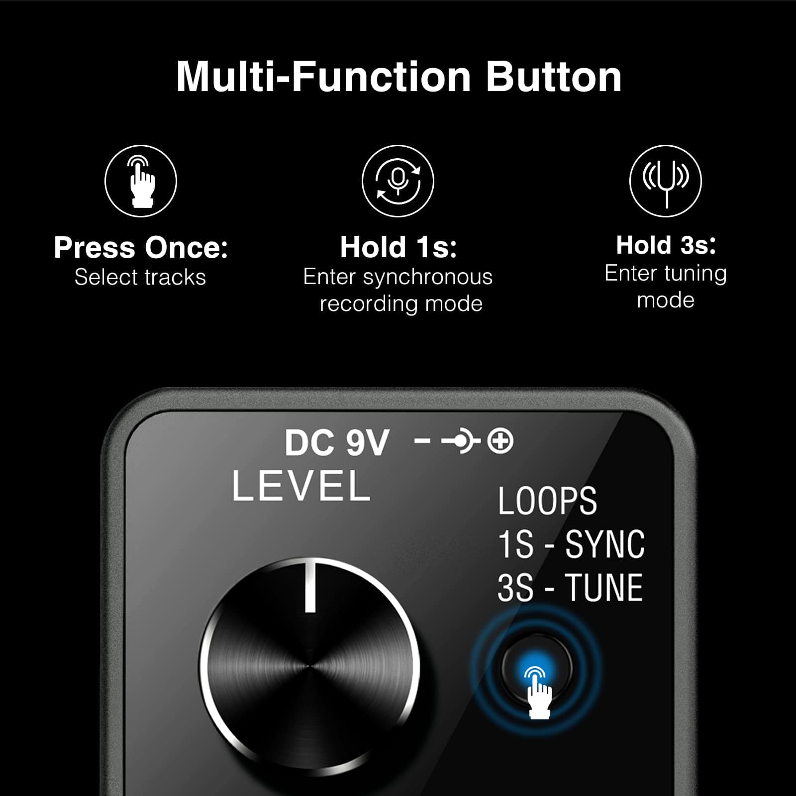 Pedal de Looper LEKATO, Loop Pedal para Guitarra Eléctrica - Imagen 4