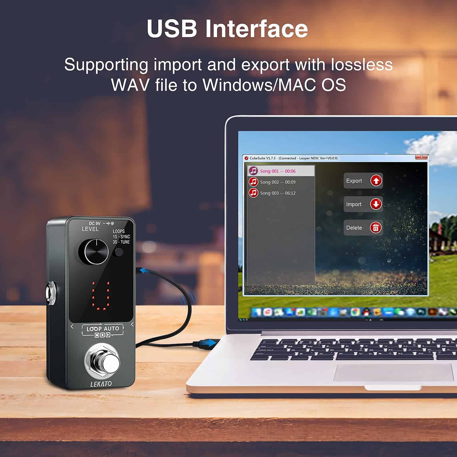 Pedal de Looper LEKATO, Loop Pedal para Guitarra Eléctrica - Imagen 6