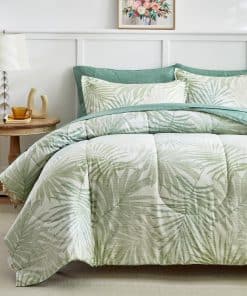 Juego de Comforter Twin AIKASY Blue Green con Sábanas, 6