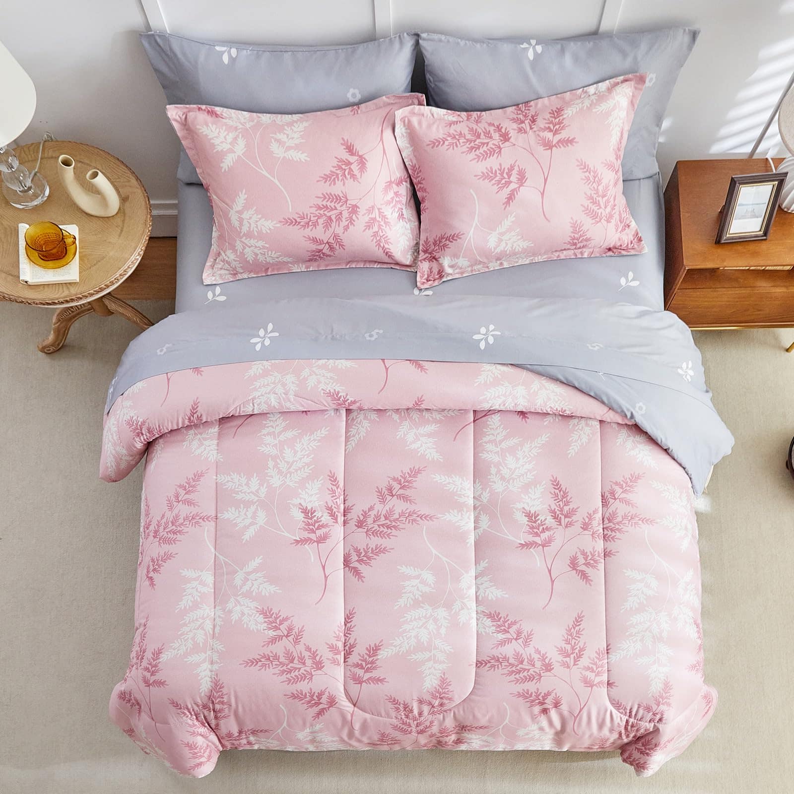 Juego de Edredón King AIKASY con Sábanas, Cama en una Bolsa - Imagen 9